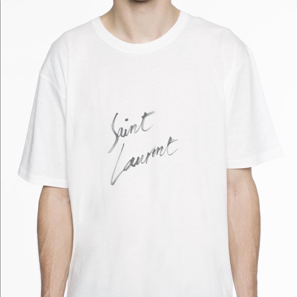 Brand new Saint Laurent white tee